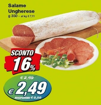 Prix Quality Casa Bonelli - Salame Ungherese 350 G(ml) offerta