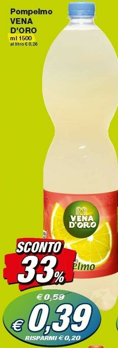 Prix Quality Vena d' oro Vena D'Oro - Pompelmo 1500 G(ml) offerta