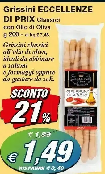 Prix Quality Eccellenze Di Prix Grissini Classici offerta