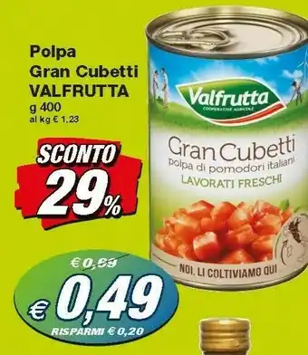 Prix Quality Valfrutta Gran Cubetti Di Giornata 400 G(ml) offerta