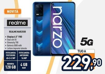 Unieuro Realme NARZO30 Display 6.5" FHD offerta