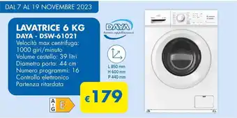 MD Discount LAVATRICE 6 KG DAYA - DSW-61021 offerta