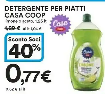 Coop Coop - Detergente Per Piatti Limone 1250 Ml offerta