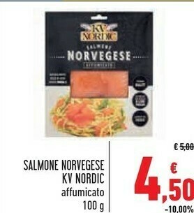 Conad Superstore Kv nordic Salmone Norvegese Affumicato 100 G(ml) offerta