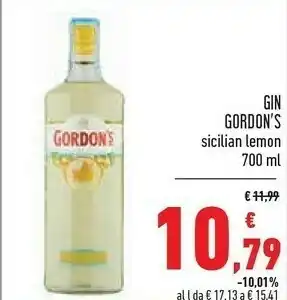 Conad Superstore Gordon's Gin Sicilian Lemon offerta