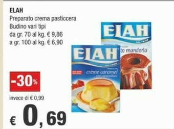 Crai Elah Preparato Crema Pasticcera Budino offerta