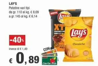 Crai Lays Patatine offerta