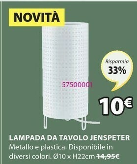 JYSK Lampada Da Tavolo Jenspeter offerta
