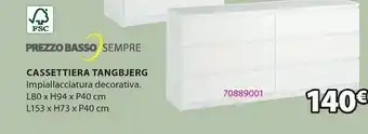 JYSK Cassettiera Tangbjerg offerta
