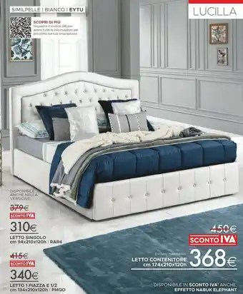 Mondo Convenienza Lucilla Letto Contenitore offerta