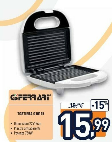 G3 ferrari Tostiera G10115 offerta di Unieuro