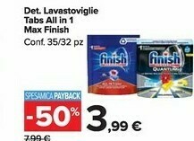 Carrefour Market Finish Detersivo lavastoviglie offerta
