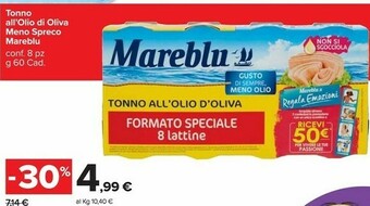 Carrefour Market Mareblu Tonno offerta