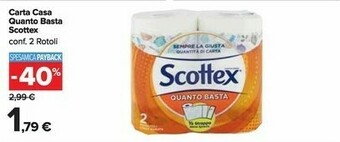Carrefour Market Scottex Rotoli di carta offerta