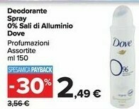 Carrefour Dove Deodorante offerta
