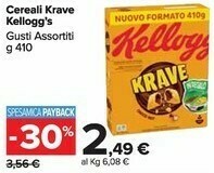 Carrefour Kelloggs Cereali offerta