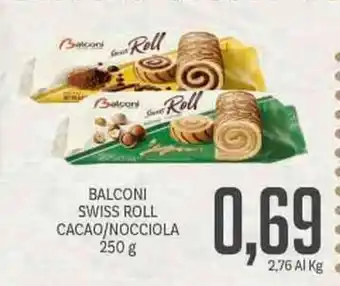 Supermercati Piccolo Balconi Swiss Roll Cacao/Nocciola 250 g offerta