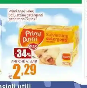 Elite Selex Primi Anni Salviettine Detergenti Per Bimbo offerta