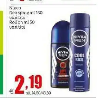 Elite Nivea Cool Kick Roll-On Uomo Deodorante Roll-on 50 Ml offerta