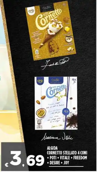 Deco Supermercati ALGIDA CORNETTO STELLATO 4 CONI offerta
