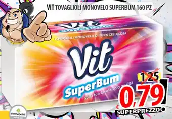 Il Genio Supermercato VIT TOVAGLIOLI MONOVELO SUPERBUM 160 PZ offerta