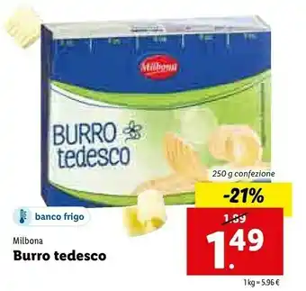 Lidl Milbona Burro offerta