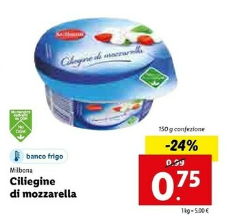 Lidl Milbona Ciliegine Di Mozzarella offerta
