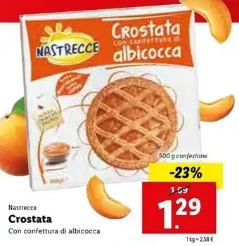 Lidl Nastrecce Con Confettura Di Albicocca offerta