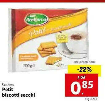 Lidl Realforno Petit Biscotti Secchi offerta