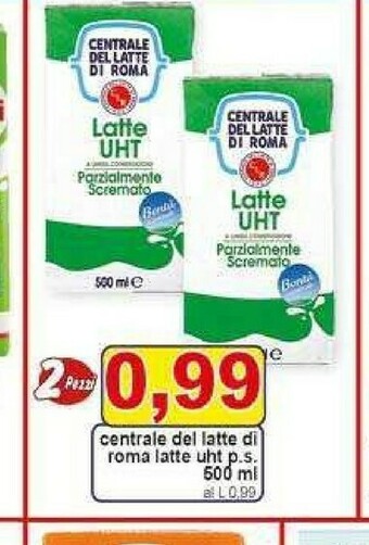 Gros Centrale del latte di roma Latte parzialmente scremato offerta