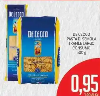 Supermercati Piccolo De Cecco Pasta Di Semola Trafile Largo Consumo 500 g offerta