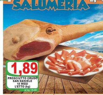 Gros San daniele Prosciutto San Daniele offerta