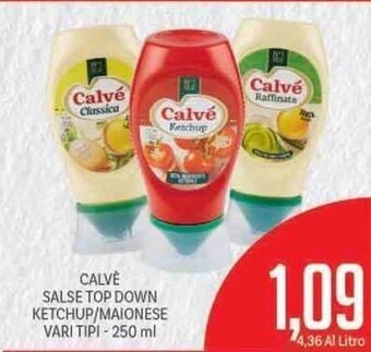 Supermercati Piccolo Calvè Salse Top Down Ketchup/Maionese Vari Tipi - 250 ml offerta