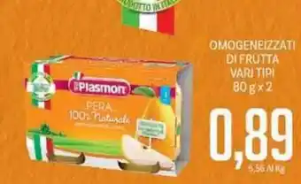 Supermercati Piccolo Omogeneizzati Di Fruta Vari Tipi 80 g x 2 offerta