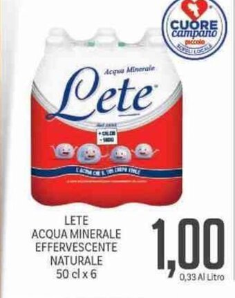 Supermercati Piccolo Lete Acqua Minerale Effervescente Naturale 50 cl x 6 offerta