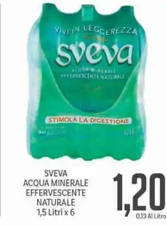 Supermercati Piccolo Svena Acqua Minerale Effervescente Naturale 1.5 Litri x 6 offerta