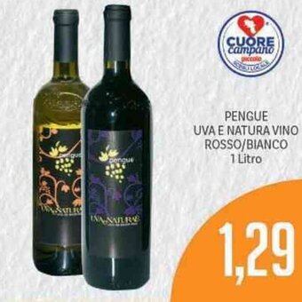 Supermercati Piccolo Pengue Uva E Natura Vino Rosso/Bianco 1 Litro offerta