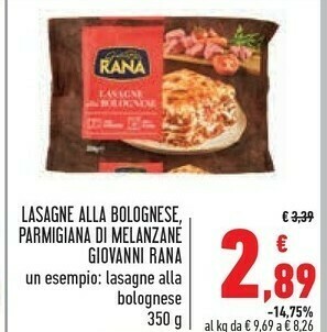 Conad Superstore Giovanni Rana - Lasagne alla Bolognese 350 g(ml) offerta