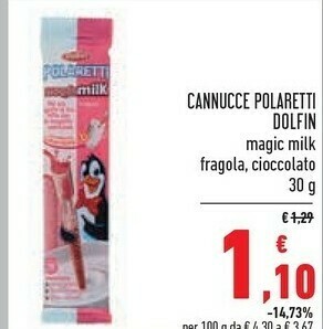 Dolfin - Polaretti Magic Milk Fragola 30 g(ml)