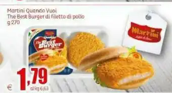 Elite Martini Quando Vuoi The Best Burger Di Filetto Di Pollo offerta