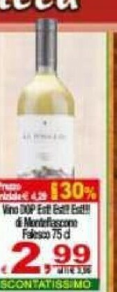 CTS Supermercati Vino bianco offerta