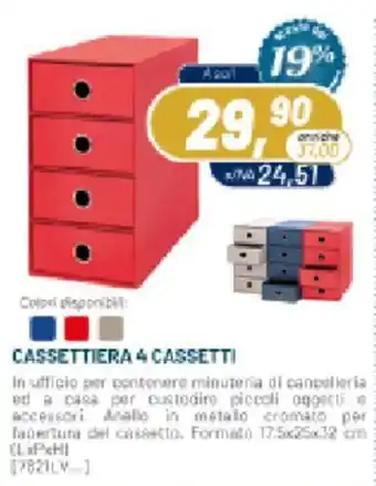 CASSETTIERA 4 CASSETTI