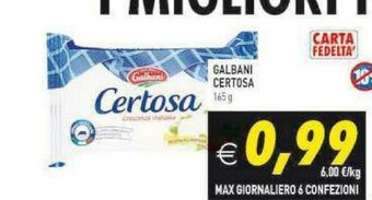 Gros Galbani Certosa offerta