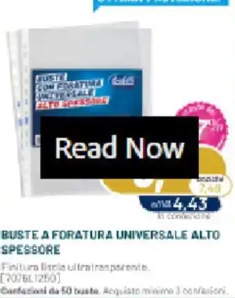 BUSTE A FORATURA UNIVERSALE ALTO SPESSORE