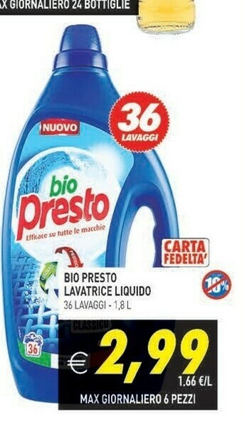 Gros Presto Detersivo lavatrice offerta