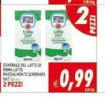 Pim Supermercati Centrale del latte di roma Latte parzialmente scremato offerta