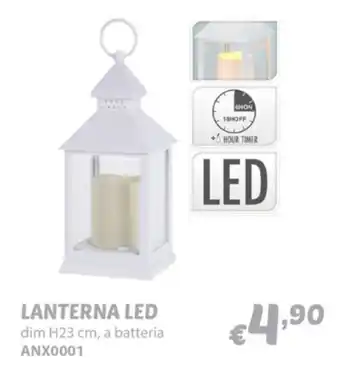LANTERNA LED dim H23 cm, a batteria