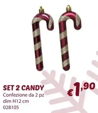 SET 2 CANDY Confezione da 2 pz dim H12 cm