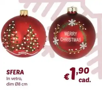 SFERA In vetro, dim ø8 cm