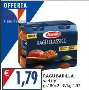 Mercatò Barilla Ragu Classico offerta